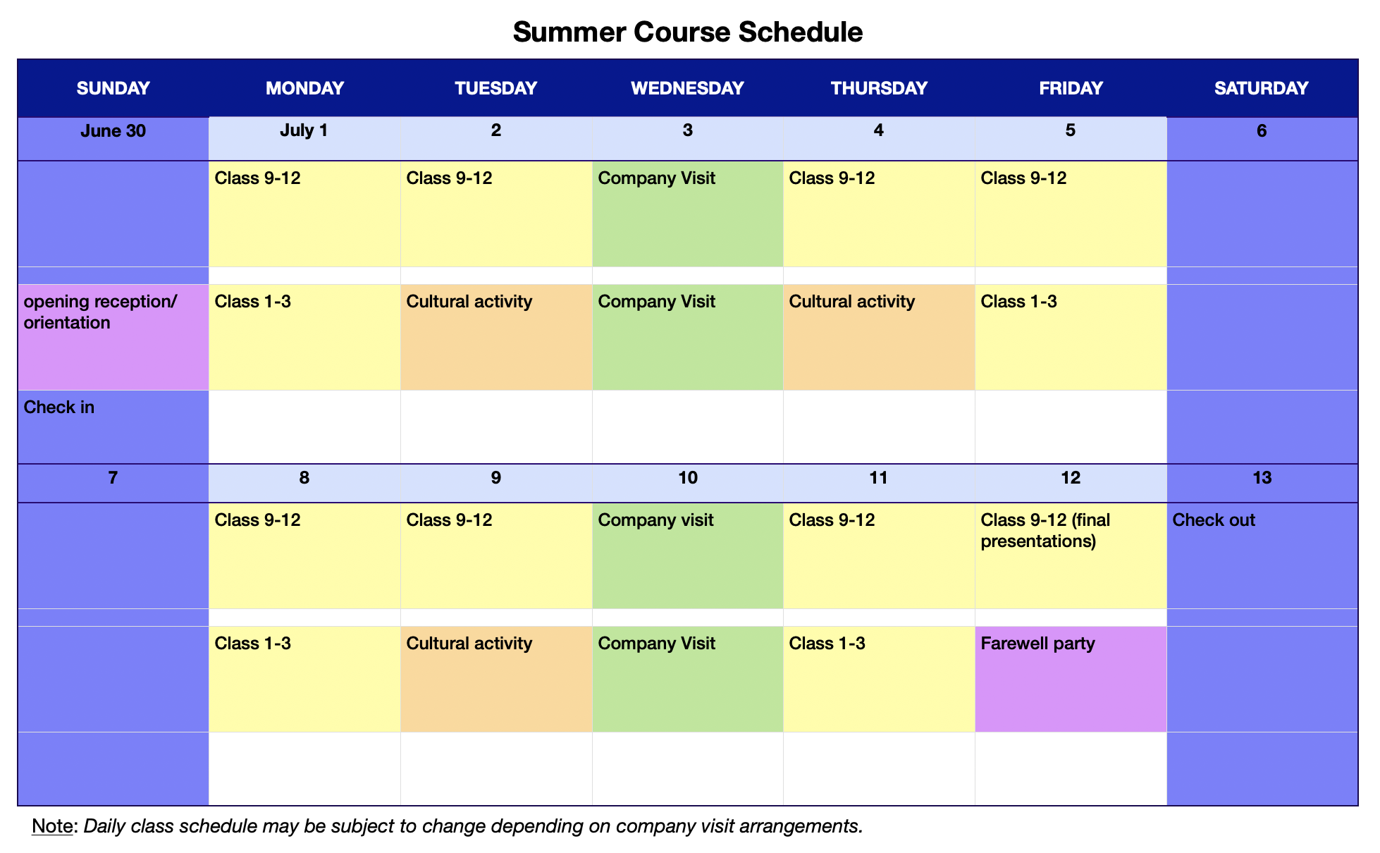 Course Schedule